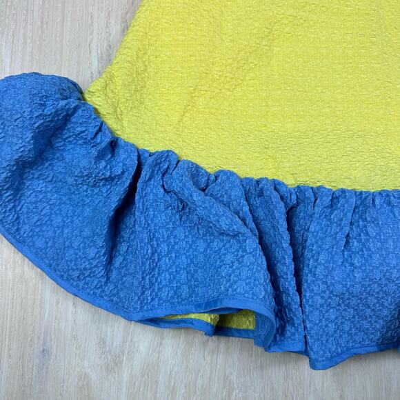 Victoria Beckham for Target Yellow Cloque Ruffle Sleeveless Dress Girls Medium - Picture 12 of 12